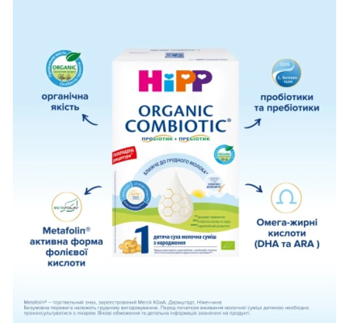 HiPP Дитяча суміш HiPP Organic Combiotic 1 900 г (1031100)