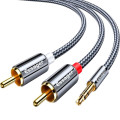 Essager Кабель мультимедійний 3.5mm M to 2xRCA M 2.0m Essager (EYPZJ-MYA0H)