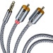 Essager Кабель мультимедійний 3.5mm M to 2xRCA M 2.0m Essager (EYPZJ-MYA0H)