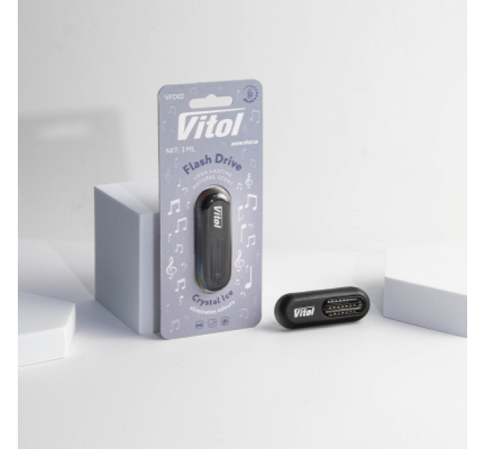 VITOL Ароматизатор для автомобіля VITOL Flash Drive Crystal Ice (VFD02)