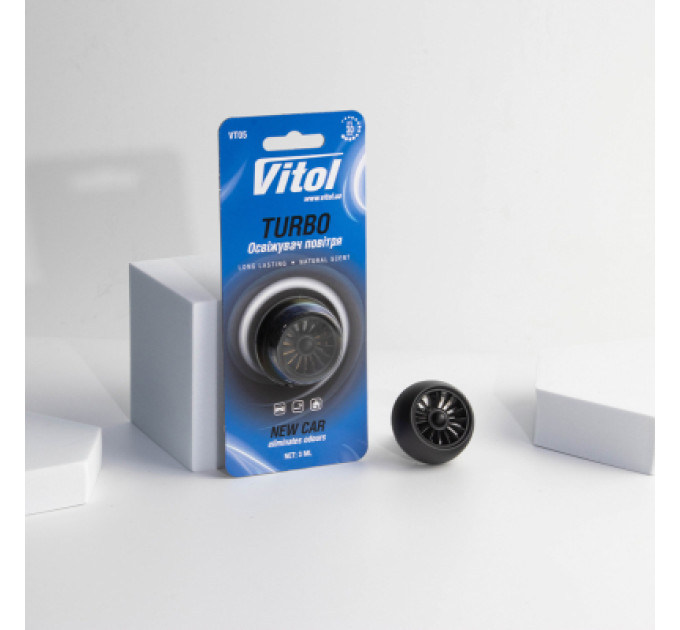 VITOL Ароматизатор для автомобіля VITOL Turbo New car (VT05)