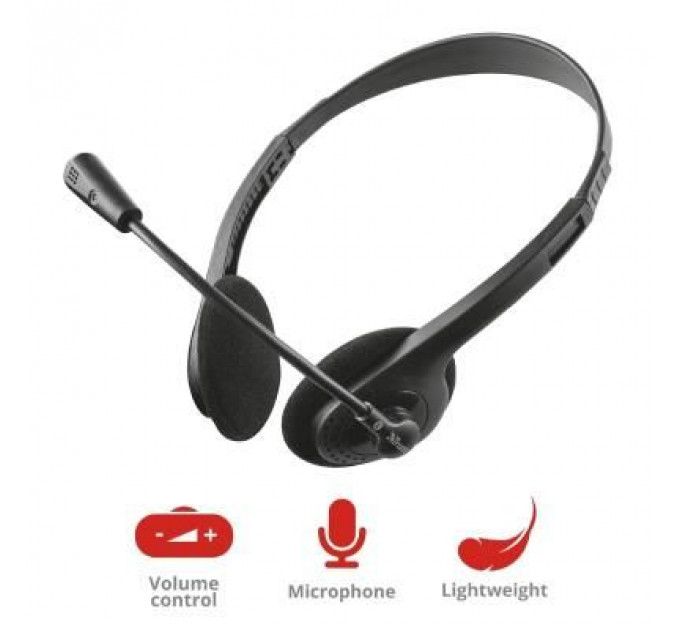 Навушники Trust Primo Chat 3.5mm BLACK (21665)