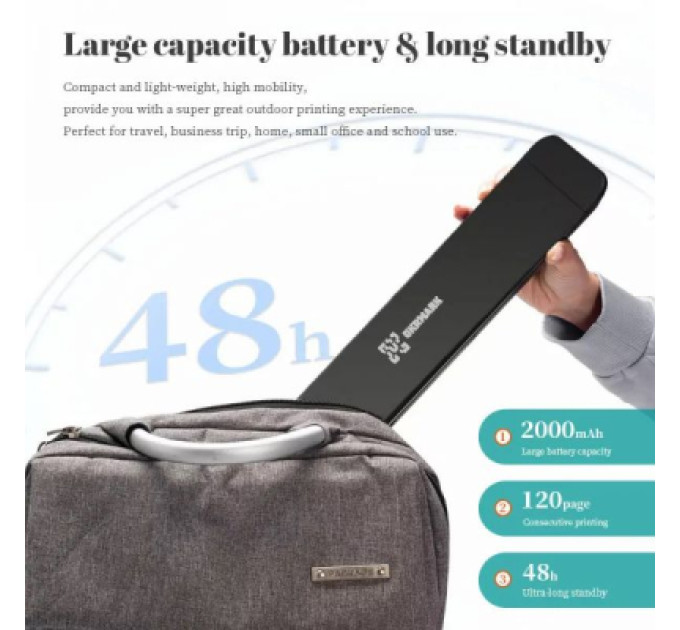 UKRMARK Принтер етикеток UKRMARK P832, A4, 300 dpi, wireless, Bluetooth USB Type-C, black (900347)