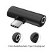 XoKo Перехідник USB-C M to USB-C F + 3.5mm F black XoKo (AC-205-BK)