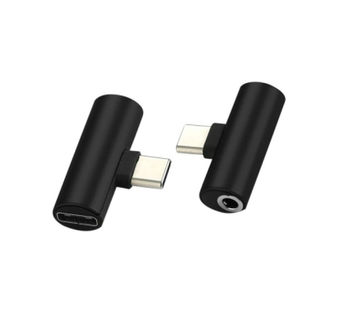 XoKo Перехідник USB-C M to USB-C F + 3.5mm F black XoKo (AC-205-BK)
