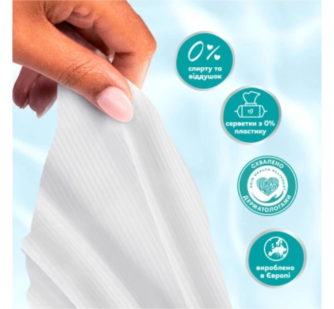 Pampers Дитячі вологі серветки Pampers 99 Water 60 шт х 9 пачок (540 шт) (8006530116459)