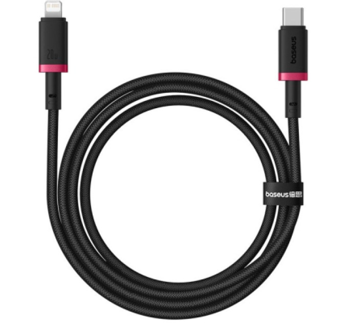 Baseus Дата кабель USB-C to Lightning 2.0m 20W red+black Baseus (P10377800U01-03)