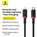 Baseus Дата кабель USB-C to Lightning 2.0m 20W red+black Baseus (P10377800U01-03)