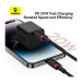 Baseus Дата кабель USB-C to Lightning 2.0m 20W red+black Baseus (P10377800U01-03)