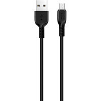 Дата кабель USB 2.0 AM to Micro 5P 3.0m 2A X20 black HOCO (6957531068945)