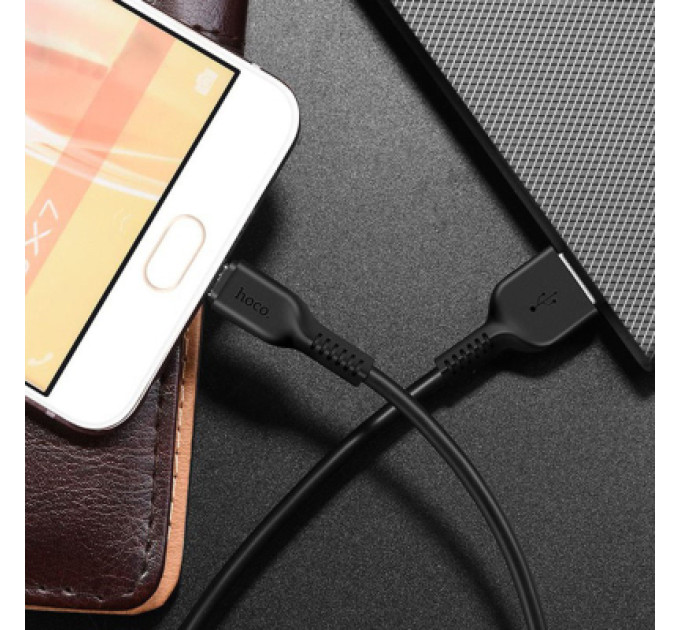 HOCO Дата кабель USB 2.0 AM to Micro 5P 3.0m 2A X20 black HOCO (6957531068945)