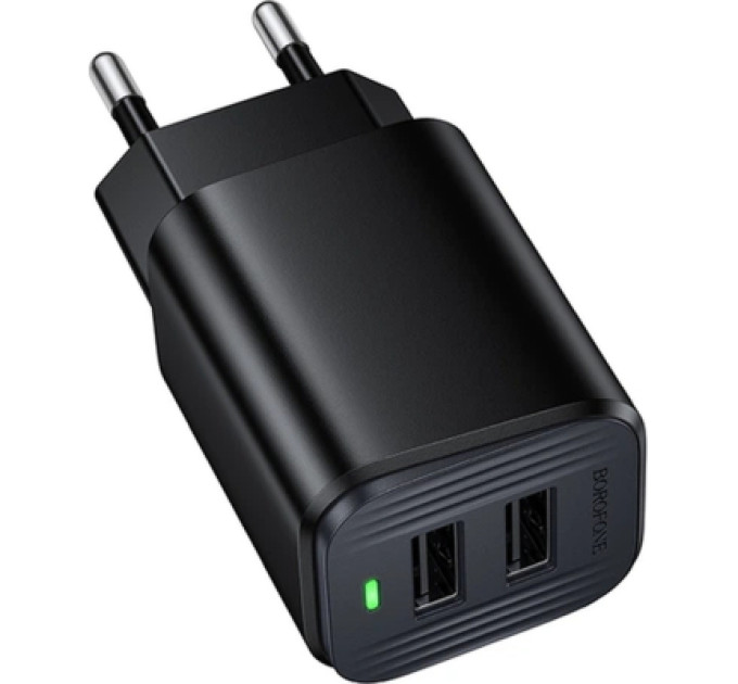 BOROFONE Зарядний пристрій BOROFONE BAS81A 2xUSB 10.5W black (6941991126628)
