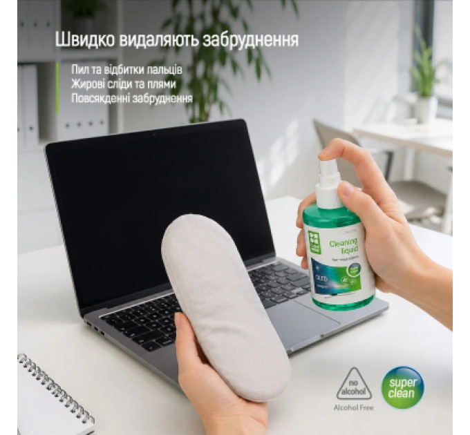 ColorWay Спрей для очищення ColorWay Screens Cleaning Kit TV/OLED/LED/LCD 200ml + Microfibre (CW-2200)