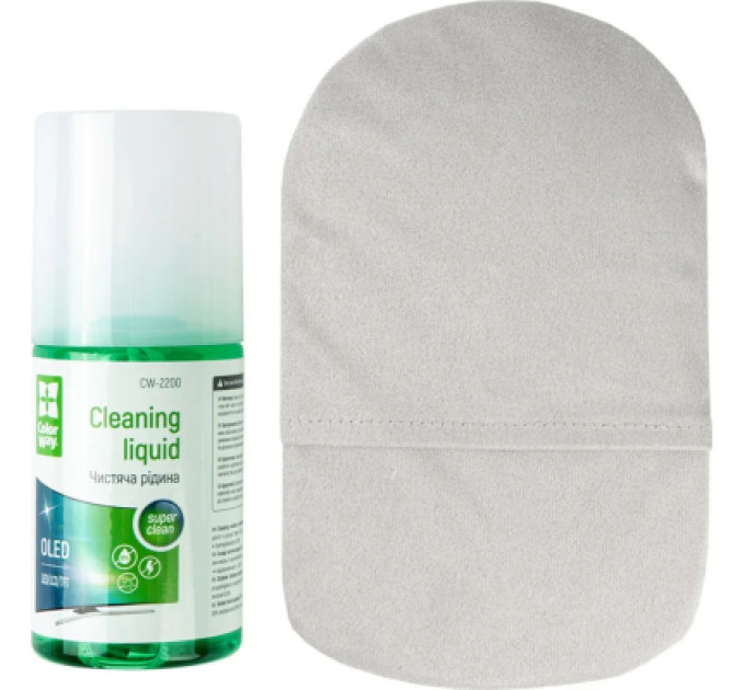 ColorWay Спрей для очищення ColorWay Screens Cleaning Kit TV/OLED/LED/LCD 200ml + Microfibre (CW-2200)