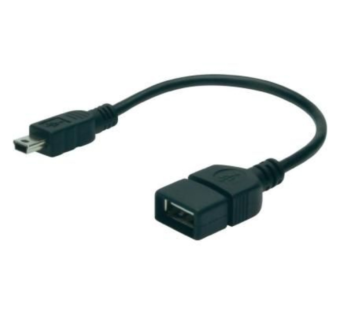 Digitus Дата кабель USB 2.0 AF to mini-B 5P OTG 0.2m Digitus (AK-300310-002-S)