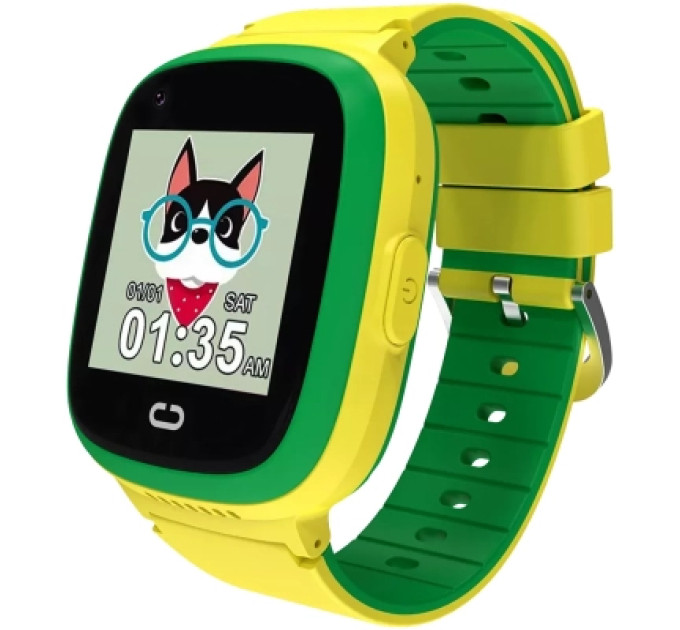 Canyon Смарт-годинник Canyon Sunny KW-48 Video 4G GPS Games Music Yellow/Green (CNE-KW48YG)