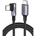 Ugreen Дата кабель USB-C to USB-C 0.5m 3A 60W 90° corner US255 black/gray Ugreen (50122)