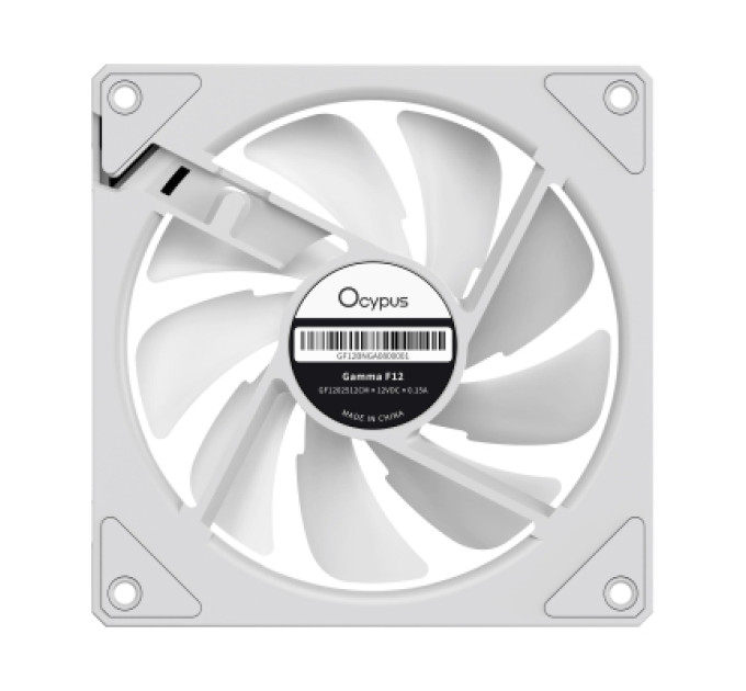 OCYPUS Кулер до корпусу OCYPUS GAMMA F12 WH ARGB REVERSE BLADE (GAMMA-F12-WH1AM01X-GL)