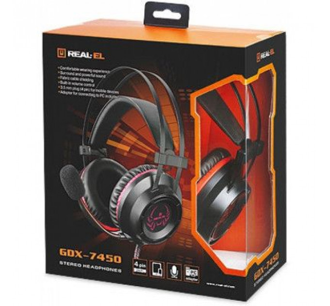 Навушники REAL-EL GDX-7450 Black