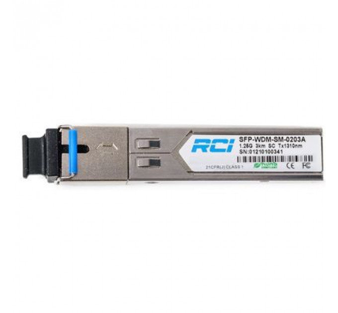 Модуль SFP 1G, 3km, SC, Tx 1310nm RCI (SFP-WDM-SM-0203A)