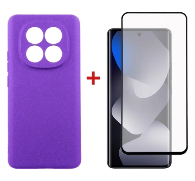 Dengos Чохол до мобільного телефона Dengos Carbon Cover + Glass Xiaomi Redmi Note 15 Purple (DG-KM-190)