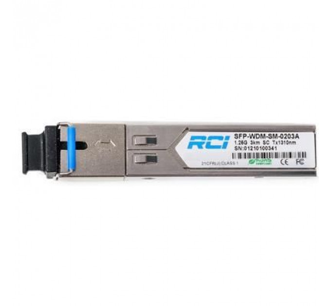 Модуль SFP 1G, 20km, SC, Tx 1550nm RCI (SFP-WDM-SM-0220BD)