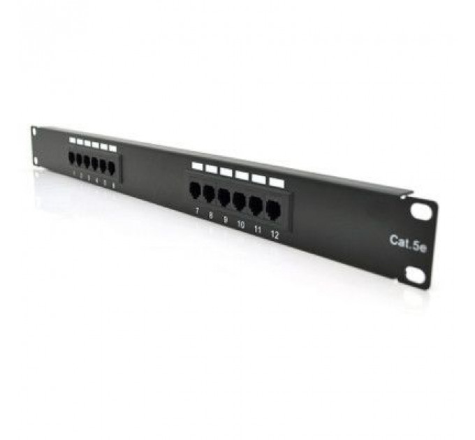 Патч-панель 19" 12хRJ-45 UTP 1U cat.5e Pipo (PP125191U)