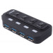 Maxxter Концентратор Maxxter 4 x USB 2.0 Type-A 1m cable + 5V1A adapter (HU2A-4P-AC-02)