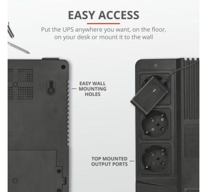 Trust Пристрій безперебійного живлення Trust Maxxon 800VA UPS (23326_TRUST)