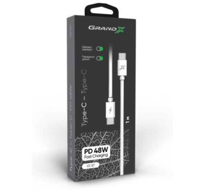 Grand-X Дата кабель USB-C to USB-C Grand-X (CC-07)