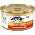 Purina Gourmet Вологий корм для кішок Purina Gourmet Gold. Соус Де-Люкс з яловичиною 85 г (7613036705134)