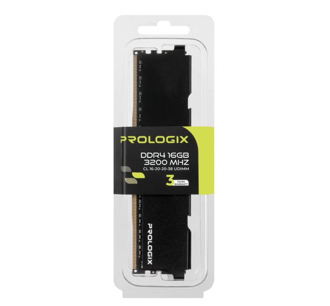 Prologix Модуль пам`ятi DDR4 16GB/3200 Prologix Black (PRO16GB3200B4)