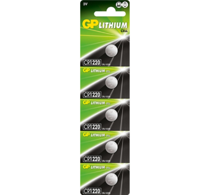 Gp Батарейка Gp CR 1220 Lithium 3.0V * 1 (відривається) (CR1220-7U5 / 4891199001345)