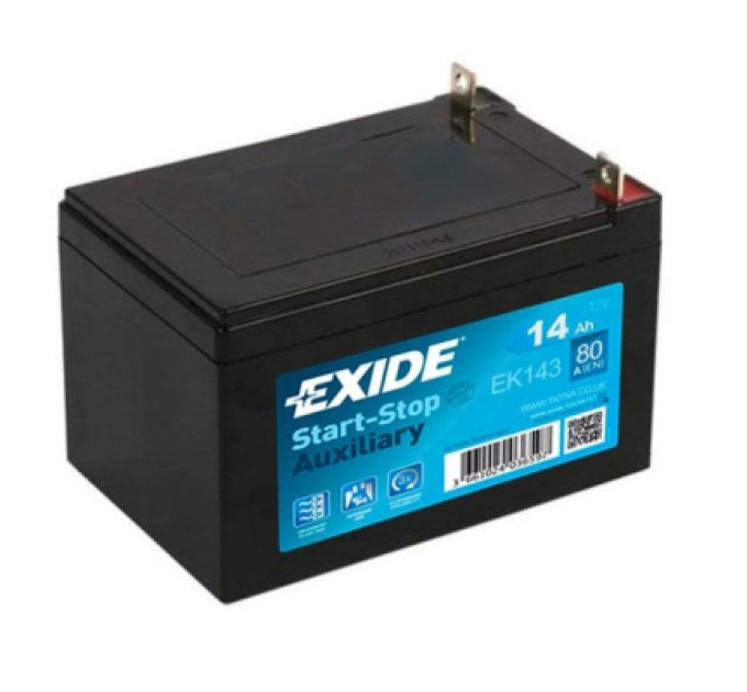 EXIDE Акумулятор автомобільний EXIDE START-STOP AGM 14Ah бокова(+/-) (200EN) (EK143)