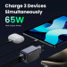 Ugreen Зарядний пристрій Ugreen 3xUSB 65W (2xUSB-C+USB-A) Gan Nexode Fast Charger Grey X553 (35042)