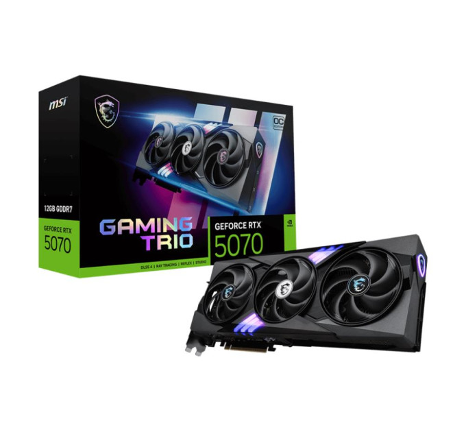 MSI Відеокарта PCIE16 RTX5070 12GB GDDR7 RTX5070 12G GAMING TRIO OC MSI