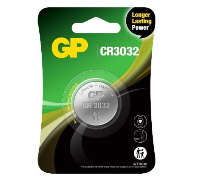 Gp Батарейка GP CR3032 3B Lithium 1шт (CR3032-U1)