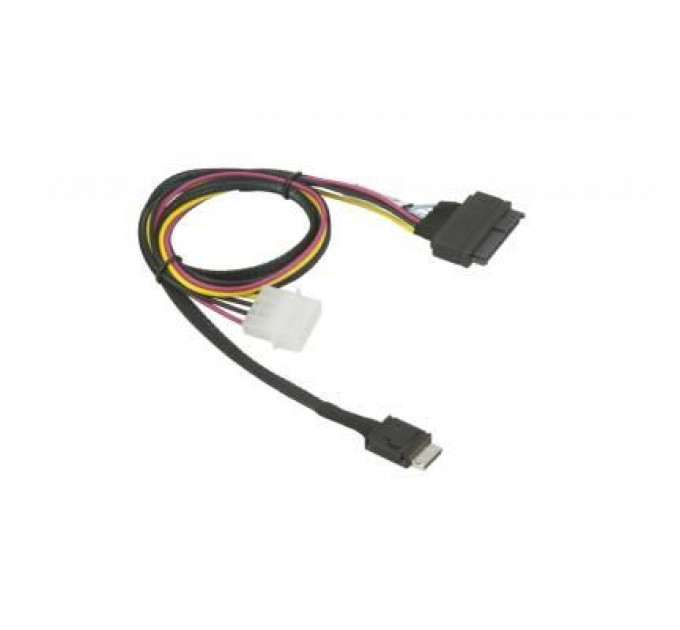 Кабель для передачі даних Supermicro OCuLink SFF-8611 (x4) to SFF-8639 U.2 with 4 Pin Power Cable (CBL-SAST-1011)