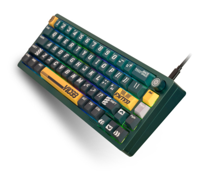 Thunderobot Клавіатура Thunderobot VIC68 TTC Ultra RGB King Magnetic Switch USB UA Parrot Green (6932066320188)