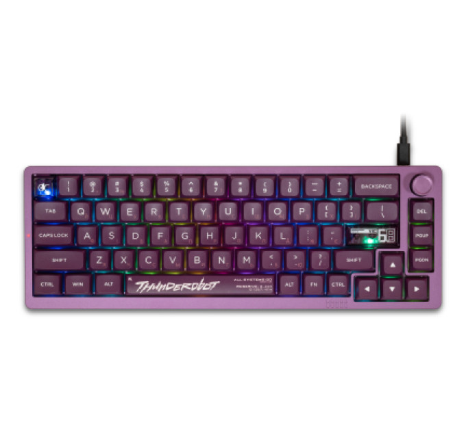 Thunderobot Клавіатура Thunderobot VIC68 Gateron Magnetic Jade Switch Purple USB UA (6932066317201)