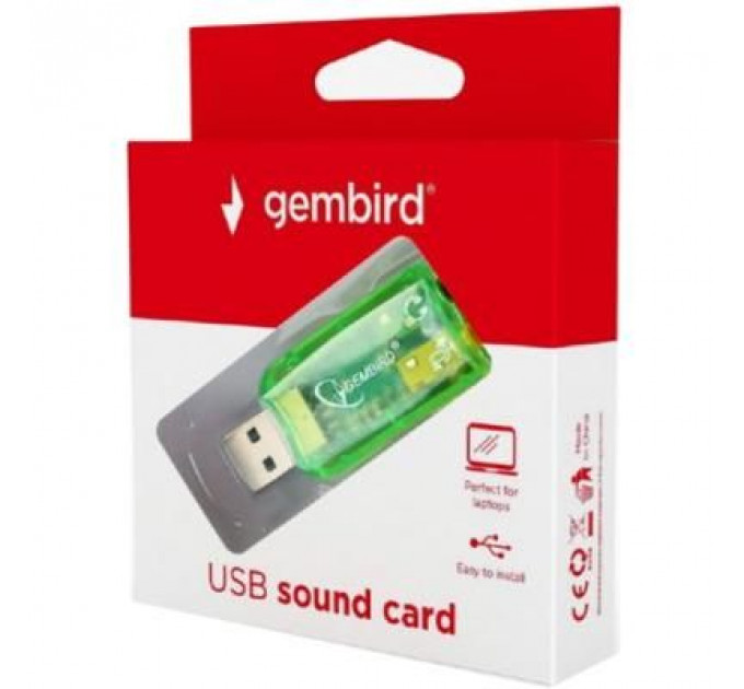 Перехідник USB2.0-Audio Gembird (SC-USB-01)