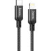 HOCO Дата кабель USB-C to Lightning 2.0m 3A 20W nylon X14 black HOCO (6931474752208)