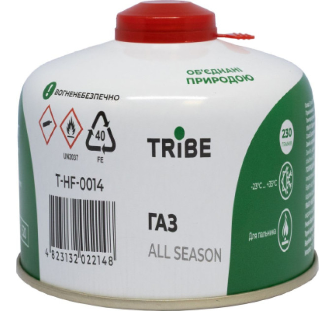 Tribe Газовий балон Tribe різьбовий 230 г (T-HF-0014)
