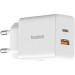 Baseus Зарядний пристрій Baseus 1xUSB-C PD30W + 1xUSB QC3.0 white (P10111404213-00)