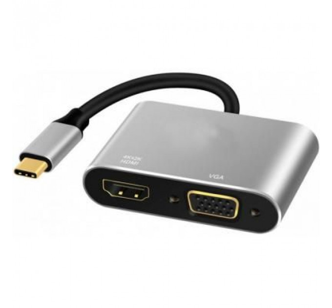Перехідник Type-C to HDMI / VGA Extradigital (KBV1743)