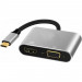 Перехідник Type-C to HDMI / VGA Extradigital (KBV1743)