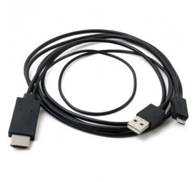 Перехідник MHL, microUSB (5pin) M, USB M-HDMI AM (1.8m) Extradigital (KBV1683)