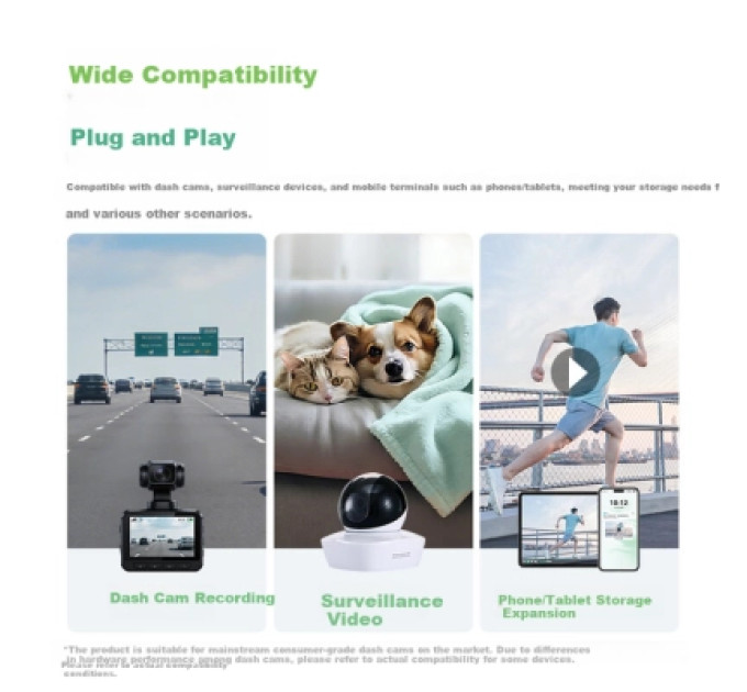 Acer Карта пам'яті Acer 64GB microSD MSC100 /U3/V30/A1/C10 R 100MB/s / Write 30MB/s (BL.9BWWA.336)