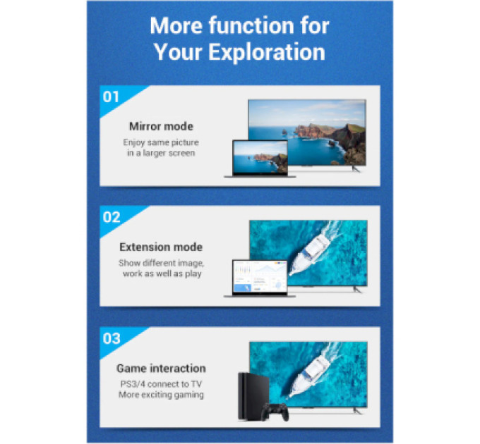 Vention Кабель мультимедійний HDMI to HDMI 2.0m V2.0 4K 60Hz Silver Metal Type Vention (AABIH)