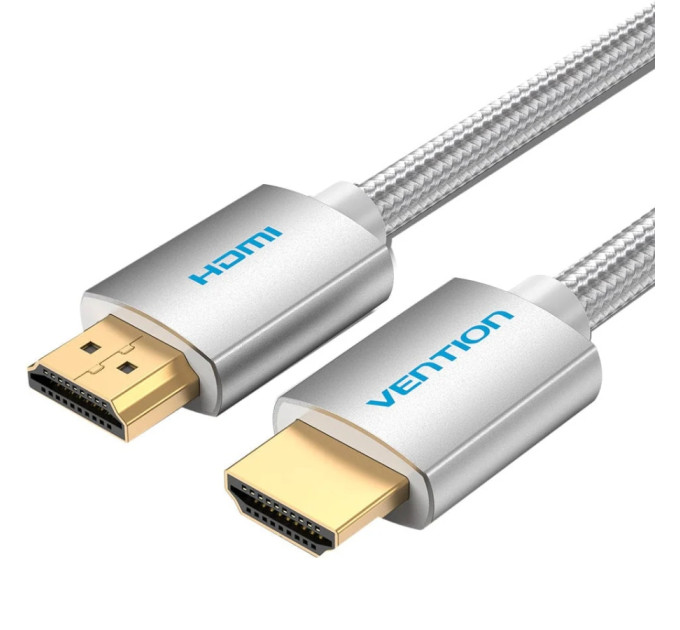 Vention Кабель мультимедійний HDMI to HDMI 2.0m V2.0 4K 60Hz Silver Metal Type Vention (AABIH)